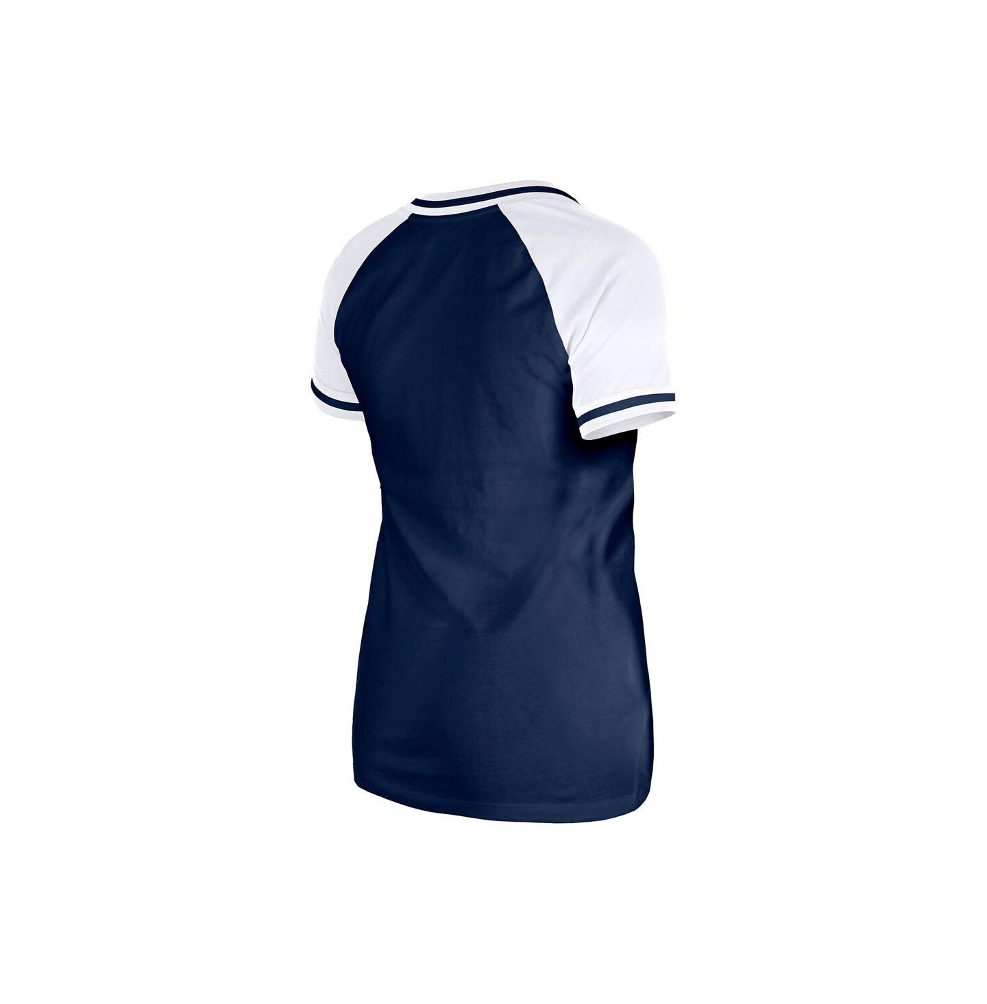 Женская футболка New Era Navy Chicago Cubs Gameday V-Neck — фото 3