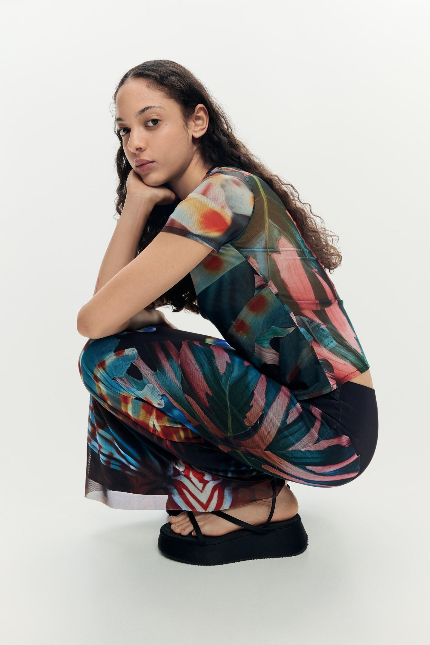 Женская юбка Desigual Skirt Designed By Mr. Christian Lacroix, цвет: Чёрный — фото 5