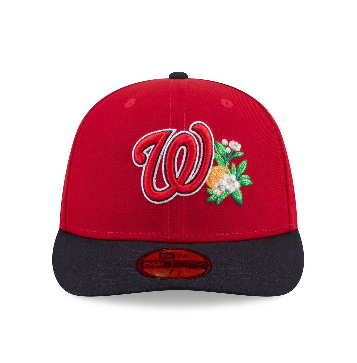 Мужская кепка New Era Red/Navy Washington Nationals 2026 Spring Training Low Profile 59FIFTY Fitted Hat — фото 2