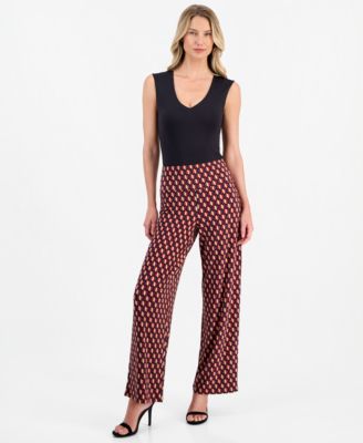 Women's Printed High Rise Pull-On Pants