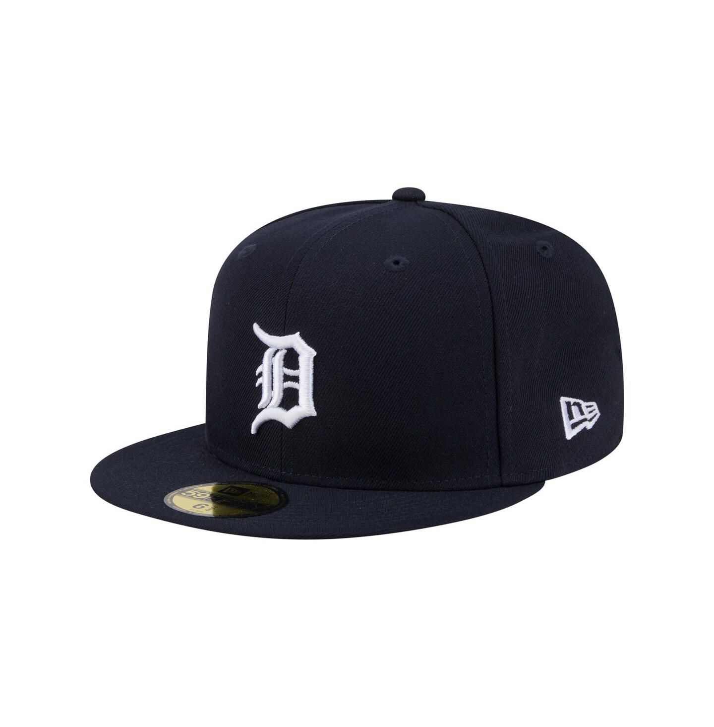 Мужская кепка New Era Navy Detroit Tigers Hidden Hit 59FIFTY Fitted Hat — фото 3