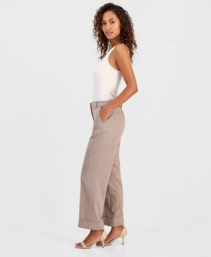 Women's High Rise Cuffed Straight-Leg Pants - thumbnail 3