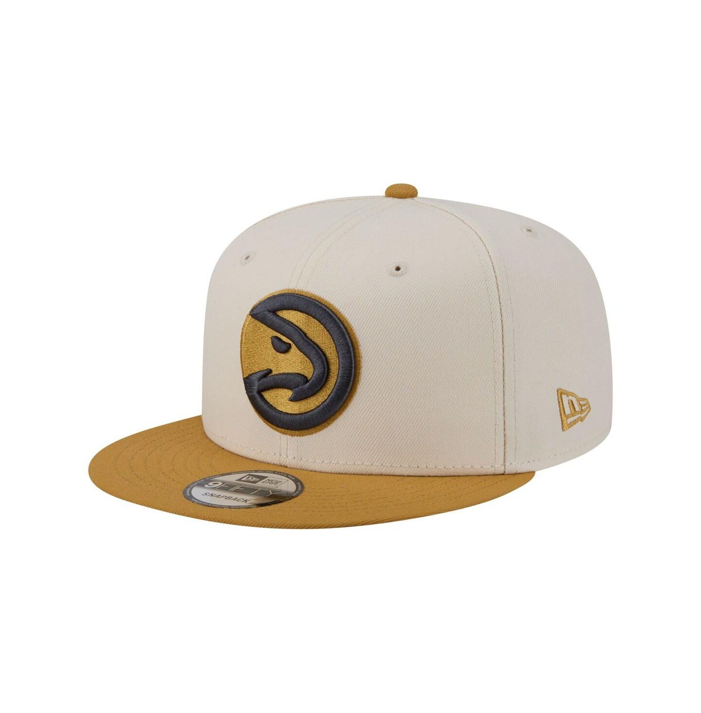 Мужские головные уборы New Era Cream/Tan Atlanta Hawks Two-Tone Color Pack 9FIFTY Snapback Hat — фото 1