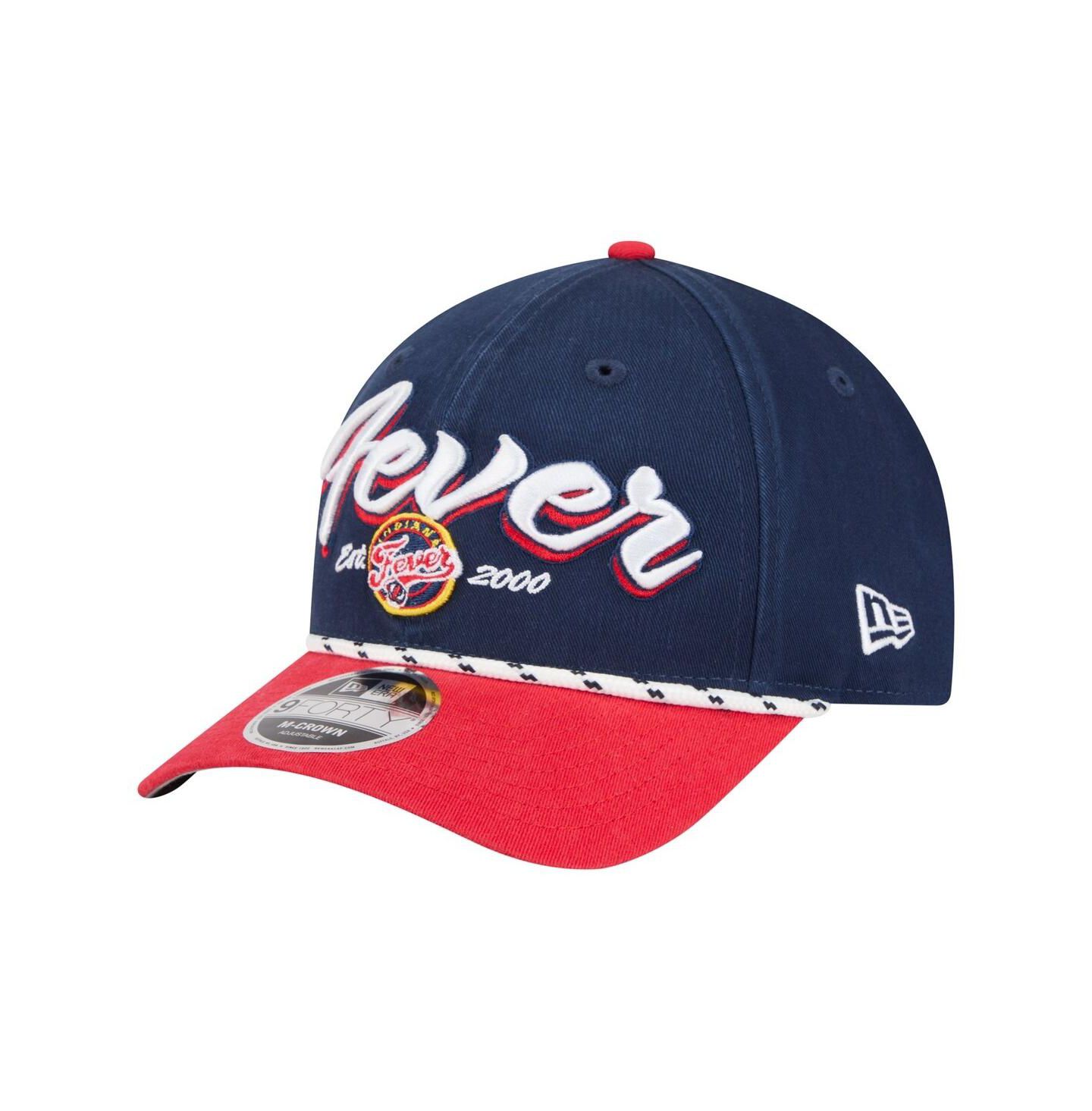Кепка New Era Navy/Red Indiana Fever Team Loyal Script Two-Tone M-Crown 9FORTY Adjustable Hat — фото 1