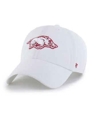 Men's White Arkansas Razorbacks Clean Up Adjustable Hat