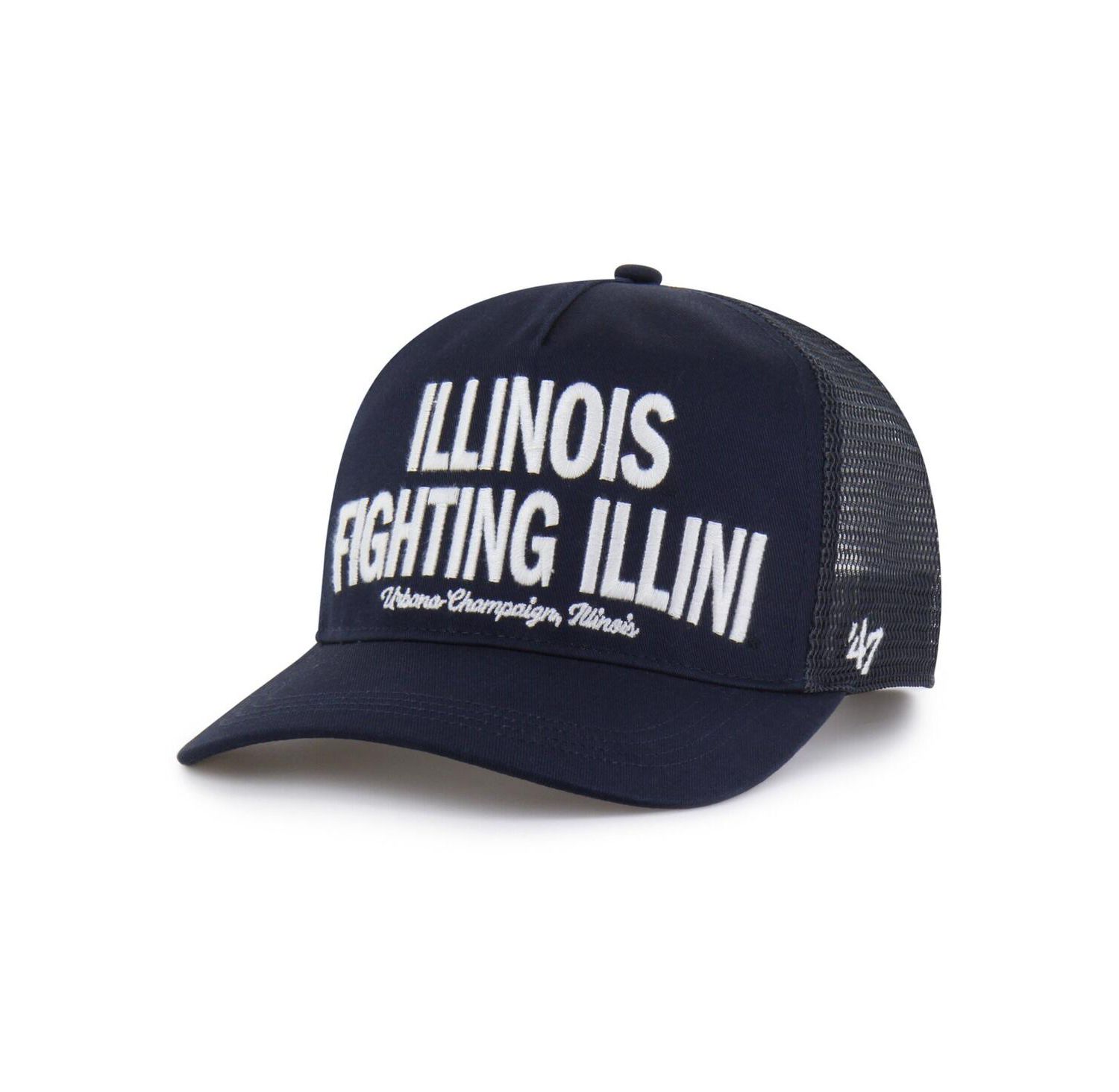 Men's Navy Illinois Fighting Illini Contemporary Hitch Trucker Adjustable Hat