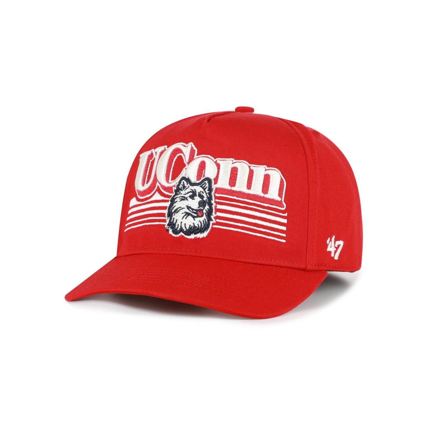 Мужская кепка '47 Brand Red UConn Huskies Script Fade Hitch Adjustable Hat — фото 1