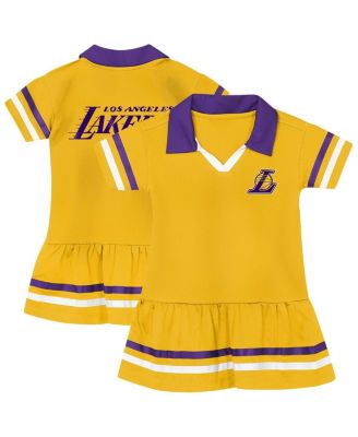 Girls Gold Los Angeles Lakers Star Player Fashion Dress