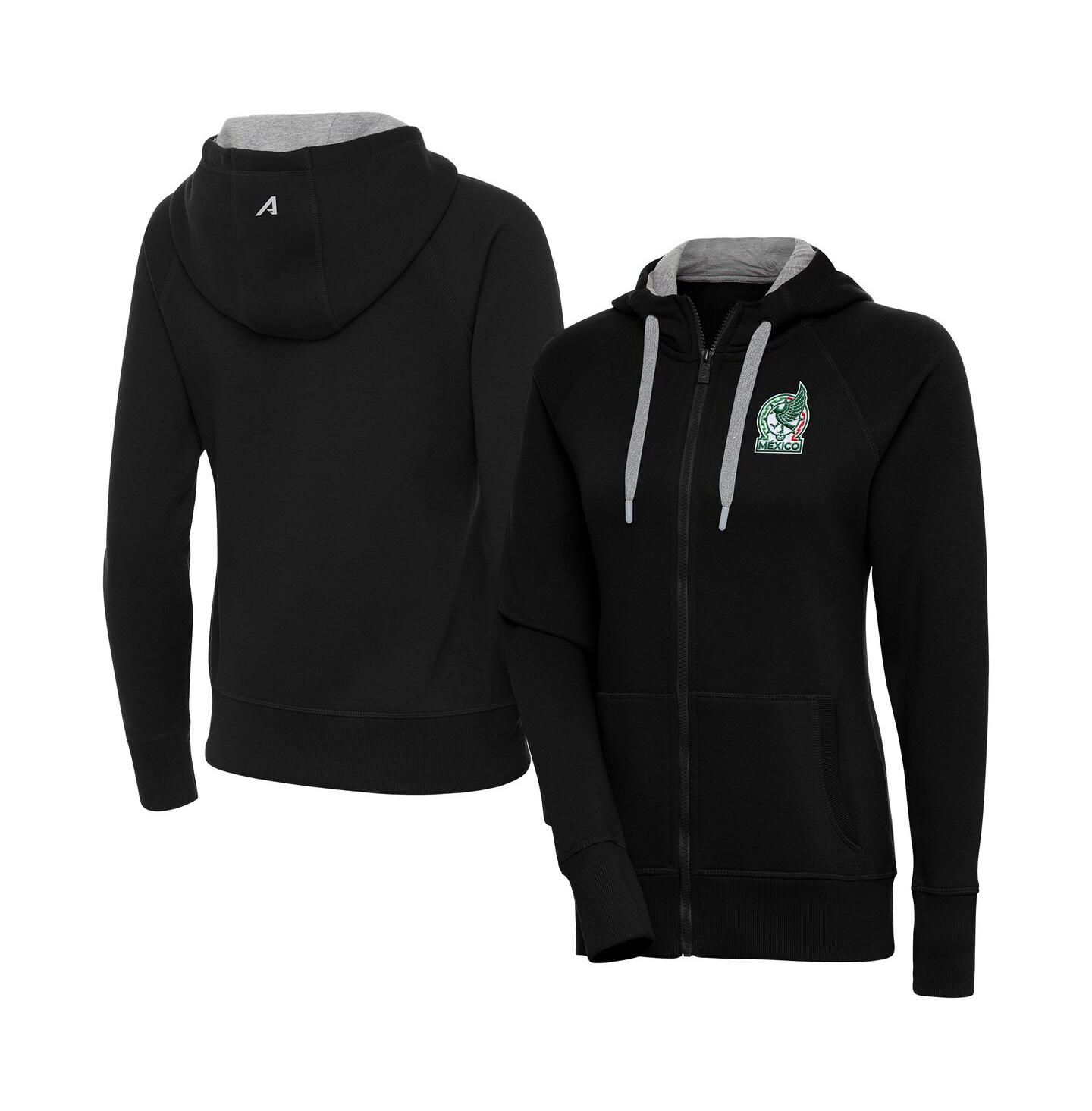 Женское худи Antigua Black Mexico National Team Takeover Full-Zip — фото 1