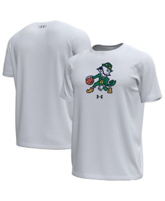 Men's White Notre Dame Fighting Irish Basketball Leprechaun Tech Stretch T-Shirt