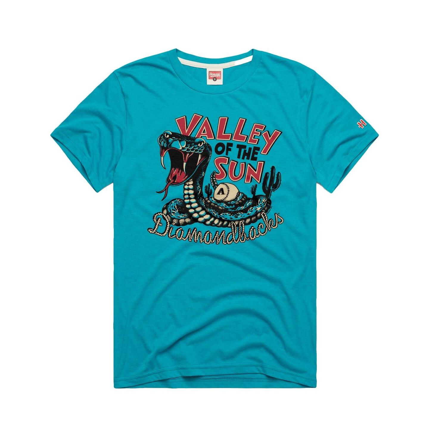 Мужская футболка Homage Teal Arizona Diamondbacks Tri-Blend Hyperlocal — фото 1