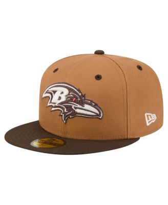 Men's Light Brown/Dark Brown Baltimore Ravens Two-Tone Walnut 59FIFTY Fitted Hat