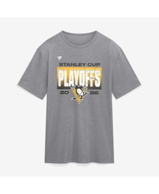 Men's Athletic Heather Gray Pittsburgh Penguins 2026 Stanley Cup Playoffs Vintage Tri-Blend T-Shirt