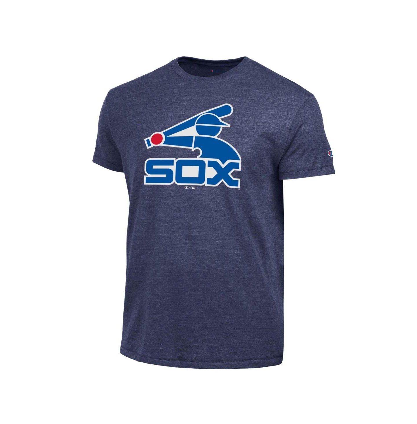 Мужская футболка Champion Navy Chicago White Sox Cooperstown Logo Tri-Blend — фото 2