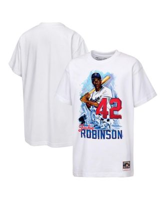 Big Boys and Girls Jackie Robinson White Los Angeles Dodgers Legacy T-Shirt