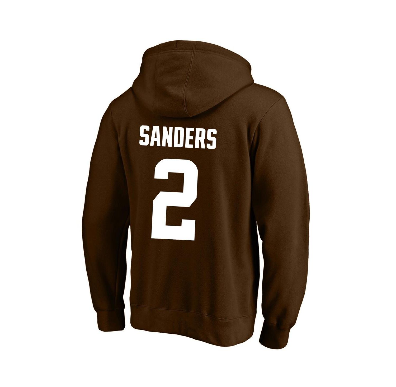 Men's Shedeur Sanders Brown Cleveland Browns Big & Tall Name and Number Hoodie