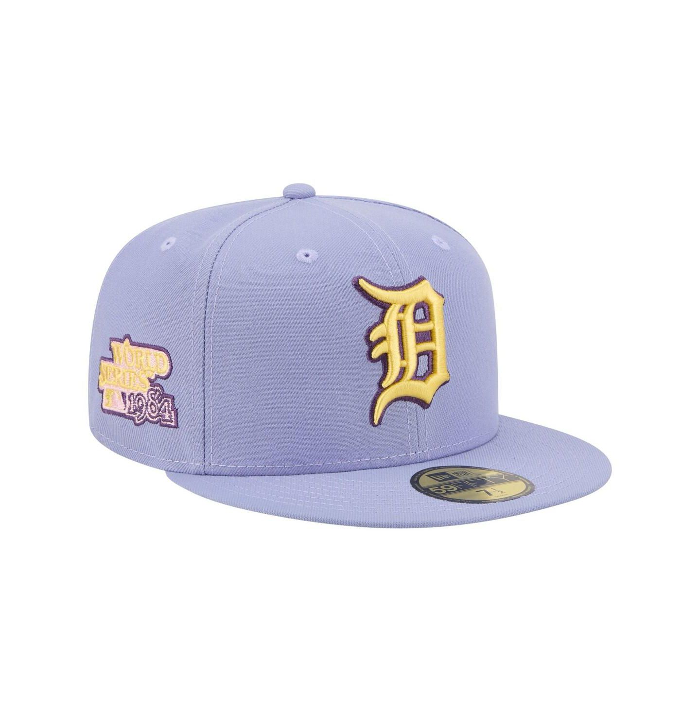 Мужская кепка New Era Light Purple Detroit Tigers Lavender Bloom 59FIFTY Fitted Hat — фото 1