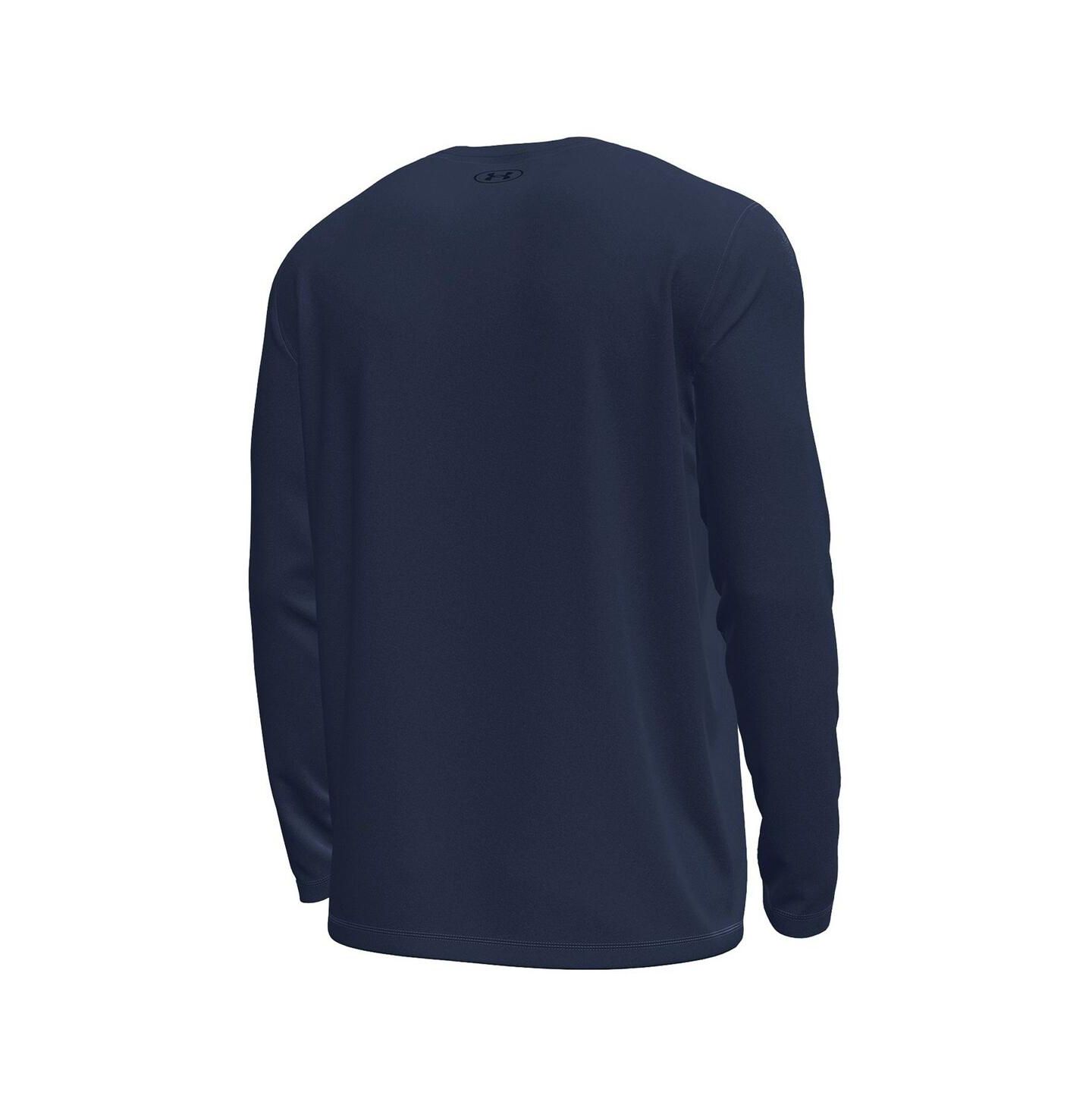 Мужская футболка Under Armour Navy Notre Dame Fighting Irish Golf Leprechaun Tech Stretch Long Sleeve — фото 3