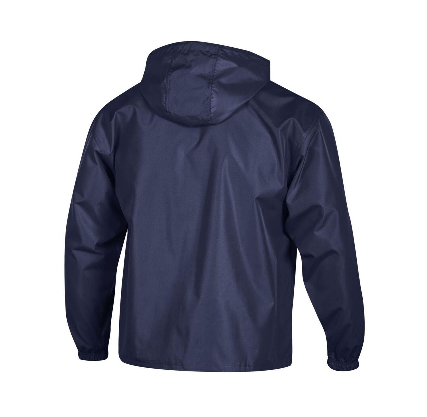 Men's Navy Dallas Cowboys Packable Hooded Windbreaker Half-Zip Jacket