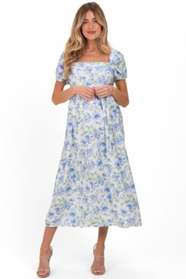 slim fit dress slacks Tie-Up Neck Floral Printed Midi Fit And Flare Maternity Dress – Aaruvi  Ruchi Verma