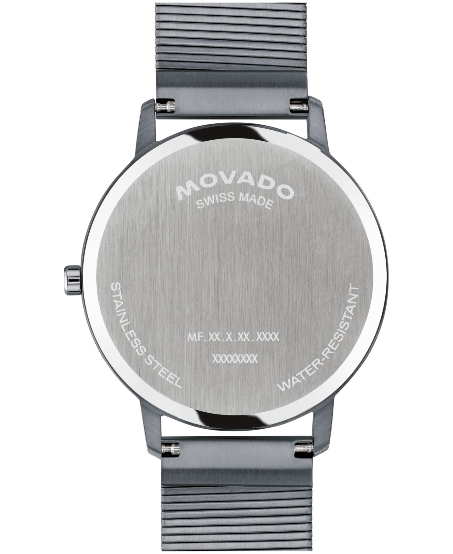 Часы Movado Unisex Face Swiss Quartz Ionic Plated Gray Steel Watch 41mm — фото 3