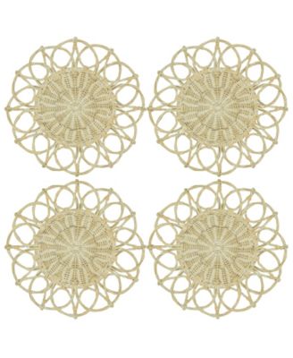 Twisted Rattan Placemats, Set of 4