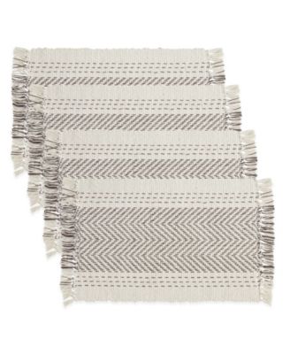 Kantha Stitch Placemats, Set of 4