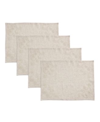 Swirl Embroidered Placemats, Set of 4