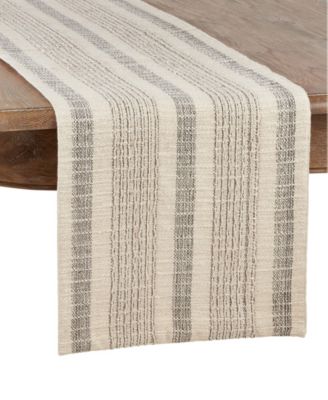 Woven Striped Table Runner, 16" x 72"