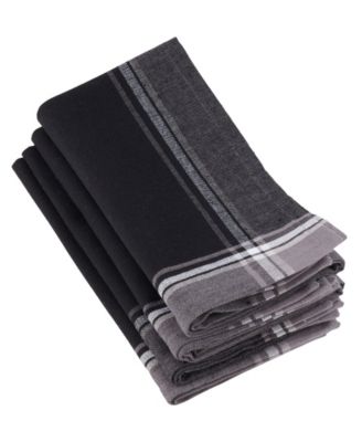 Striped Border Table Napkins, Set of 4