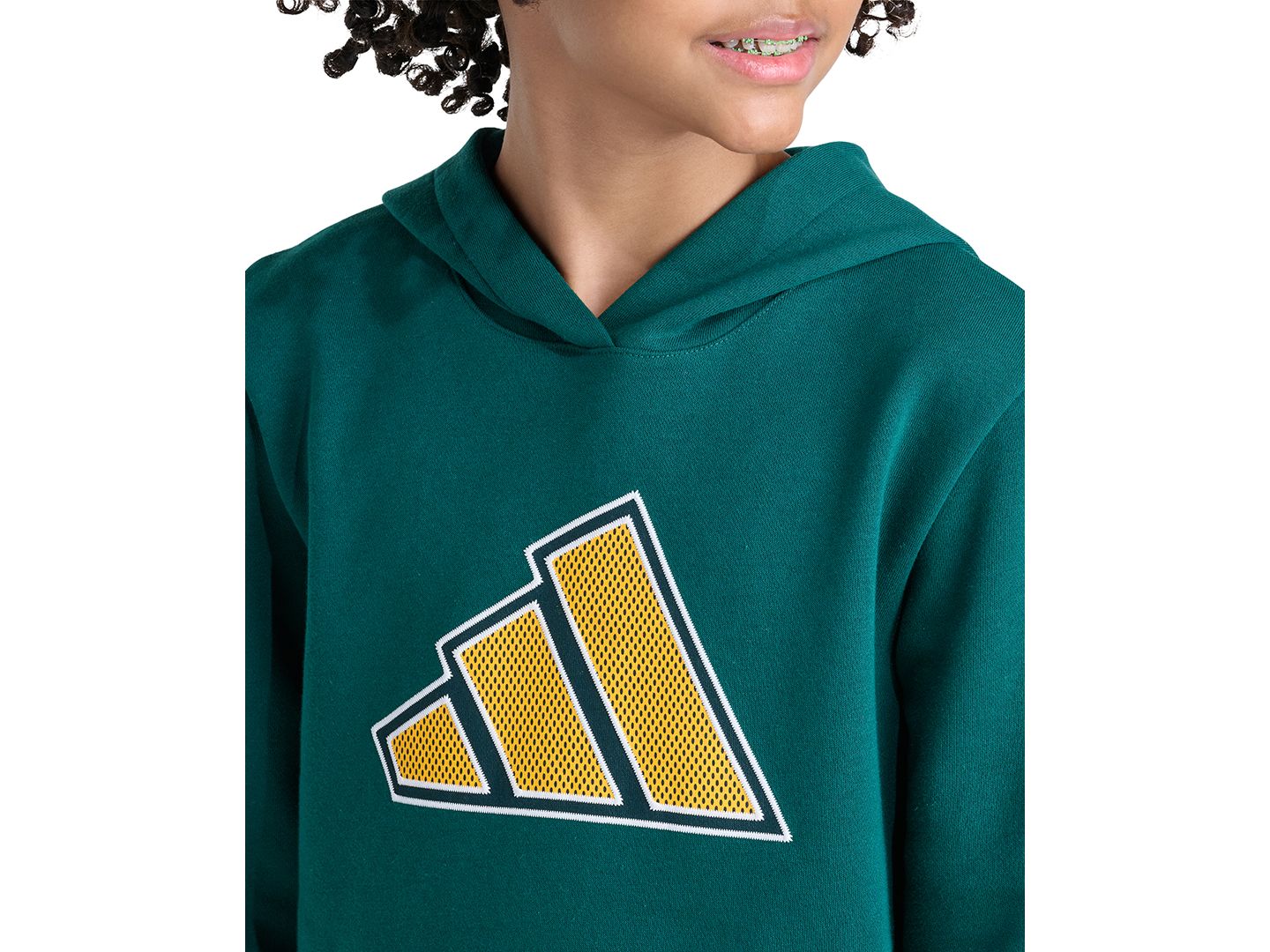 Худи adidas Long-Sleeve для мальчиков, цвет: Зелёный — фото 3