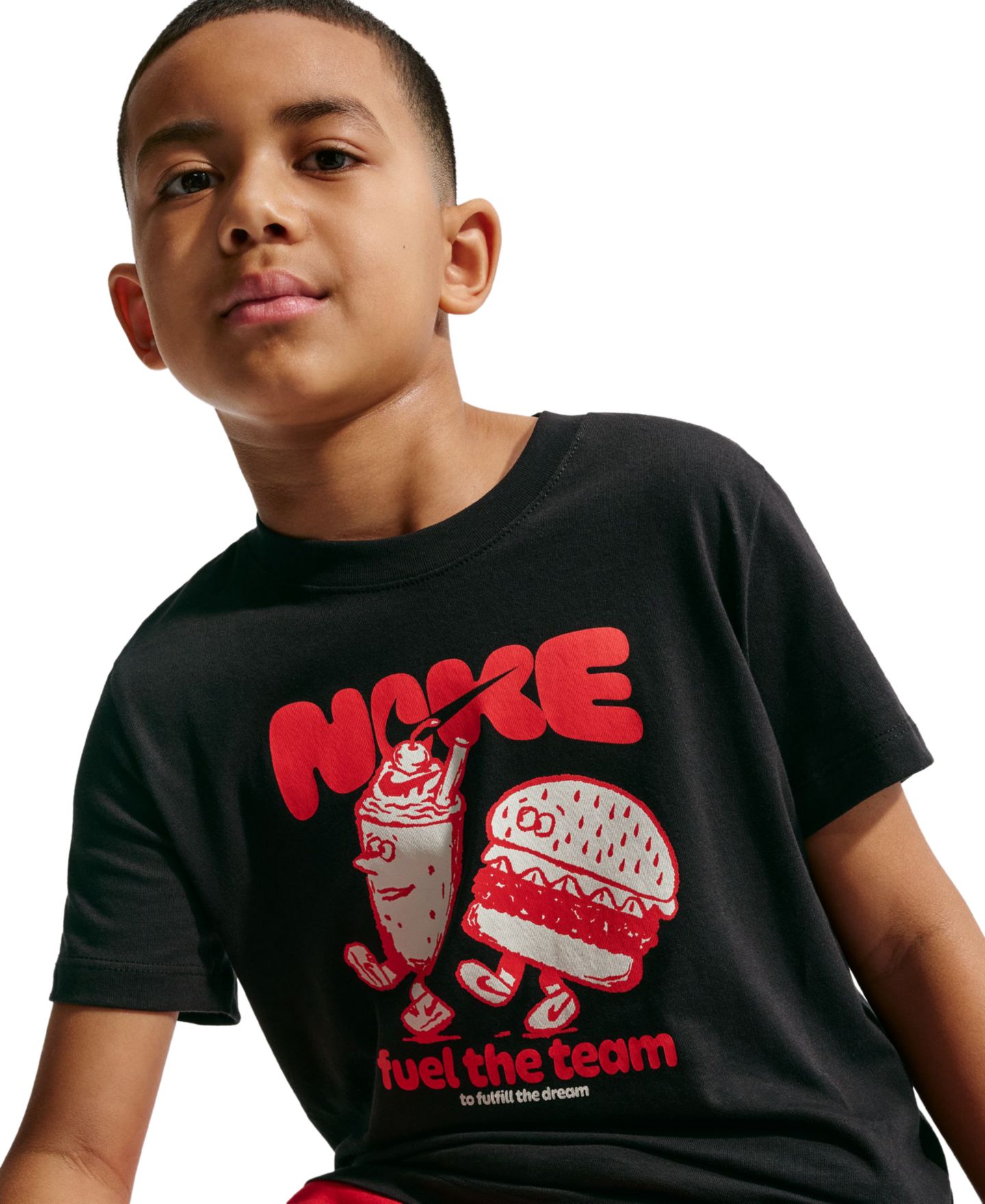 Футболка Nike Sportswear Short-Sleeve T-Shirt для мальчиков, цвет: Чёрный — фото 3