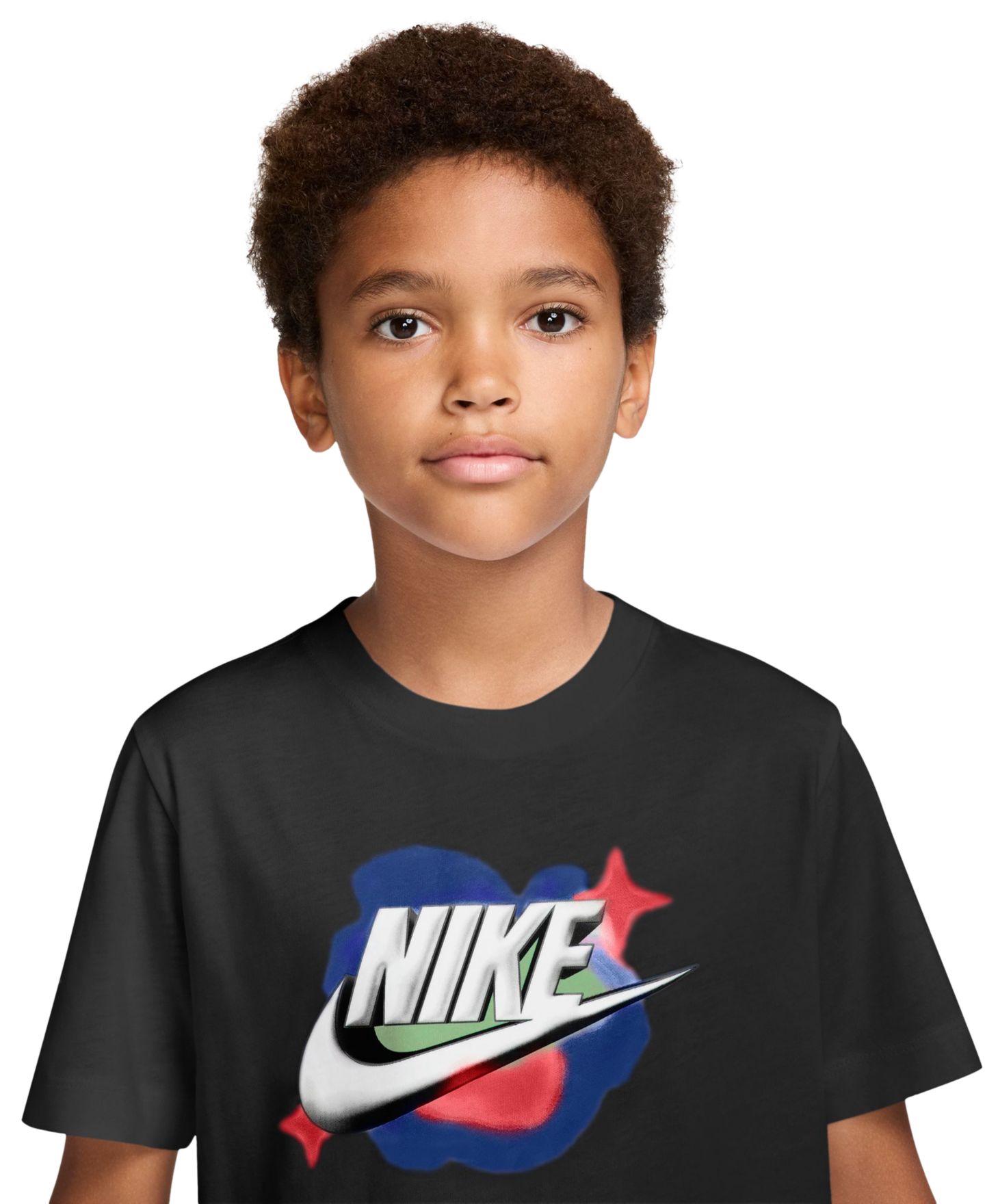 Футболка Nike Sportswear Short-Sleeve T-Shirt для мальчиков, цвет: Чёрный — фото 2