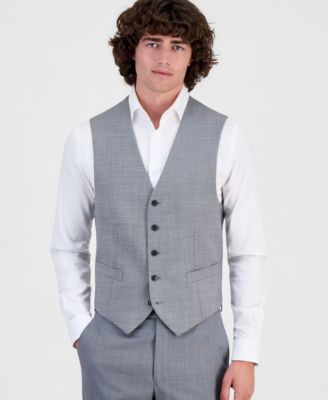 Men's Modern-Fit Wool TH-Flex Stretch Suit Separates Vest