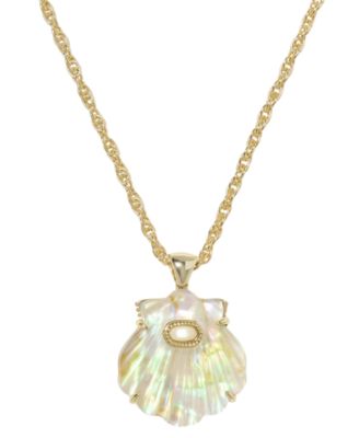Kendra Scott 14k Gold-Plated Lucia Shell Short Pendant Necklace - Gold/Iride