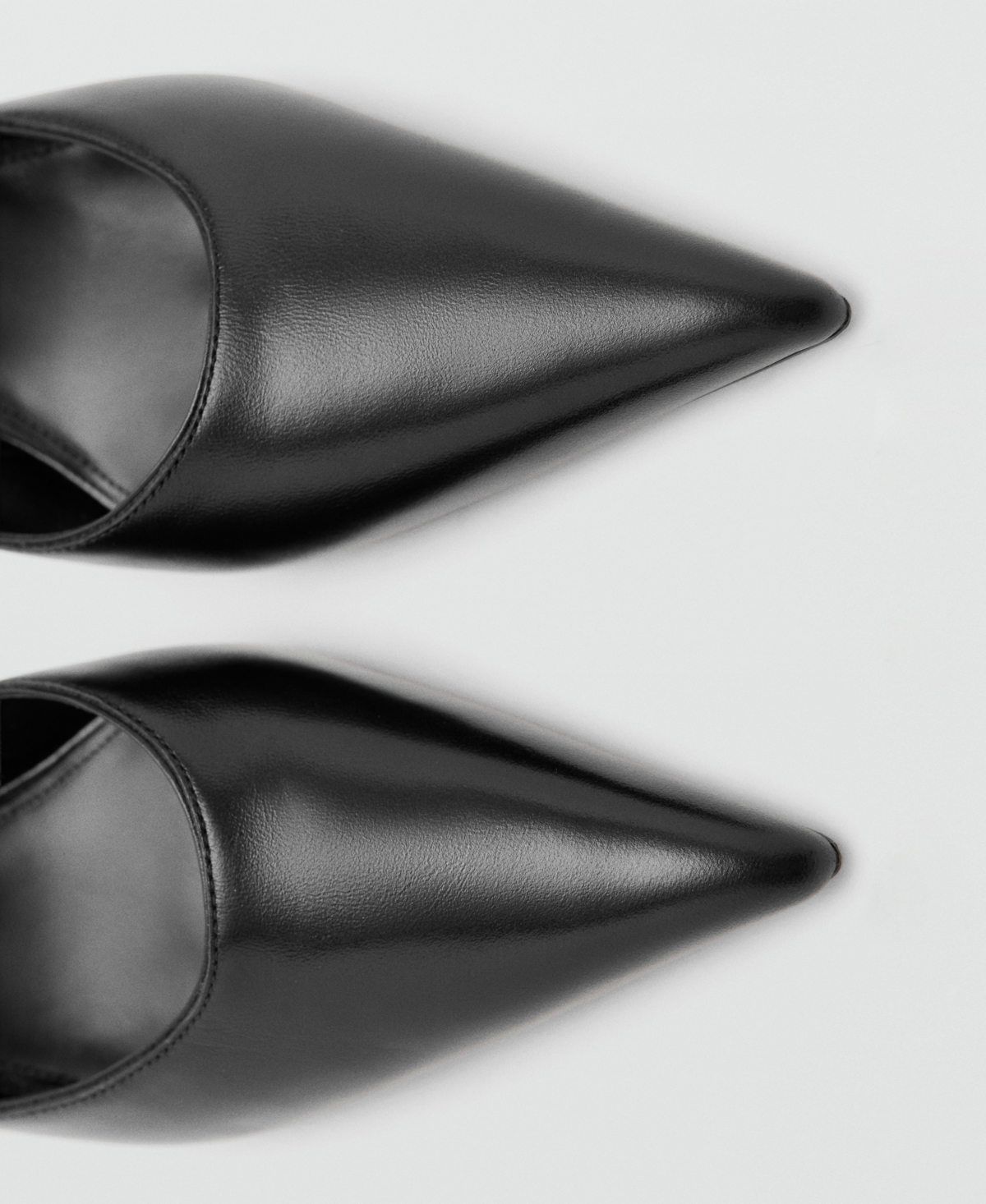 Mango Women's Pointed-Toe Leather Heeled Shoes