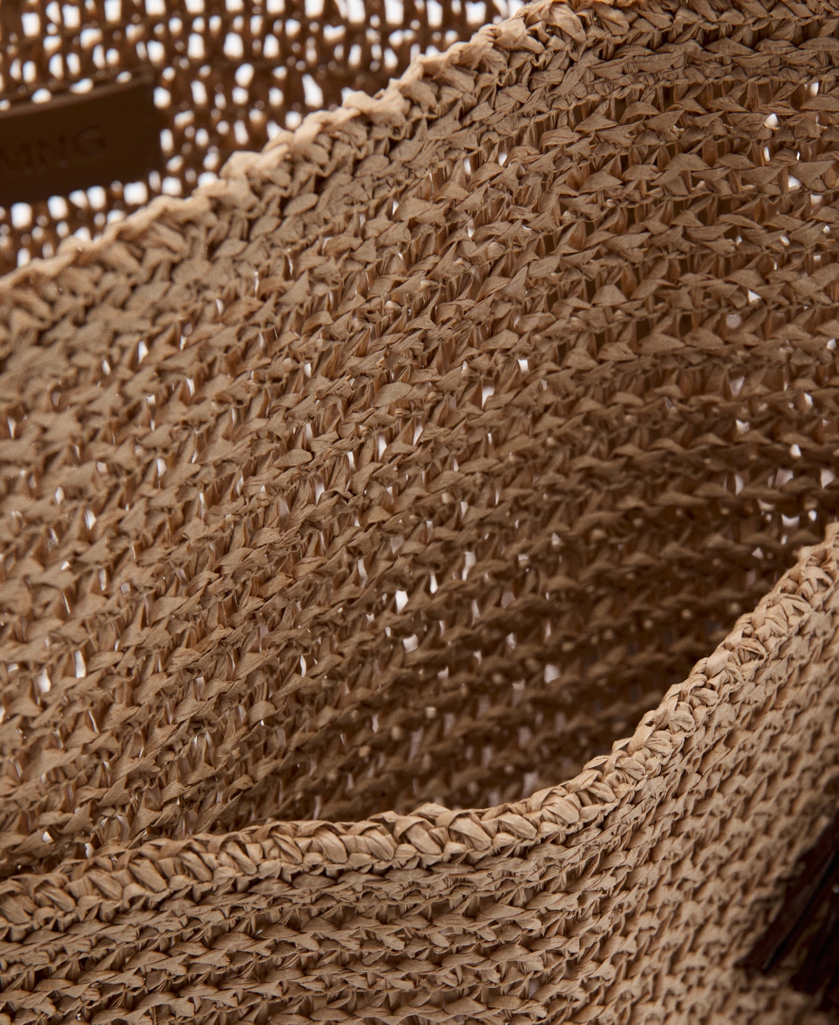Mango Women's Natural-Fiber Tote Bag