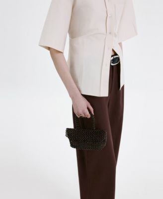 Women's Linen High-Waist Trousers
