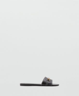 Women's Metallic Detail Strappy Sandals