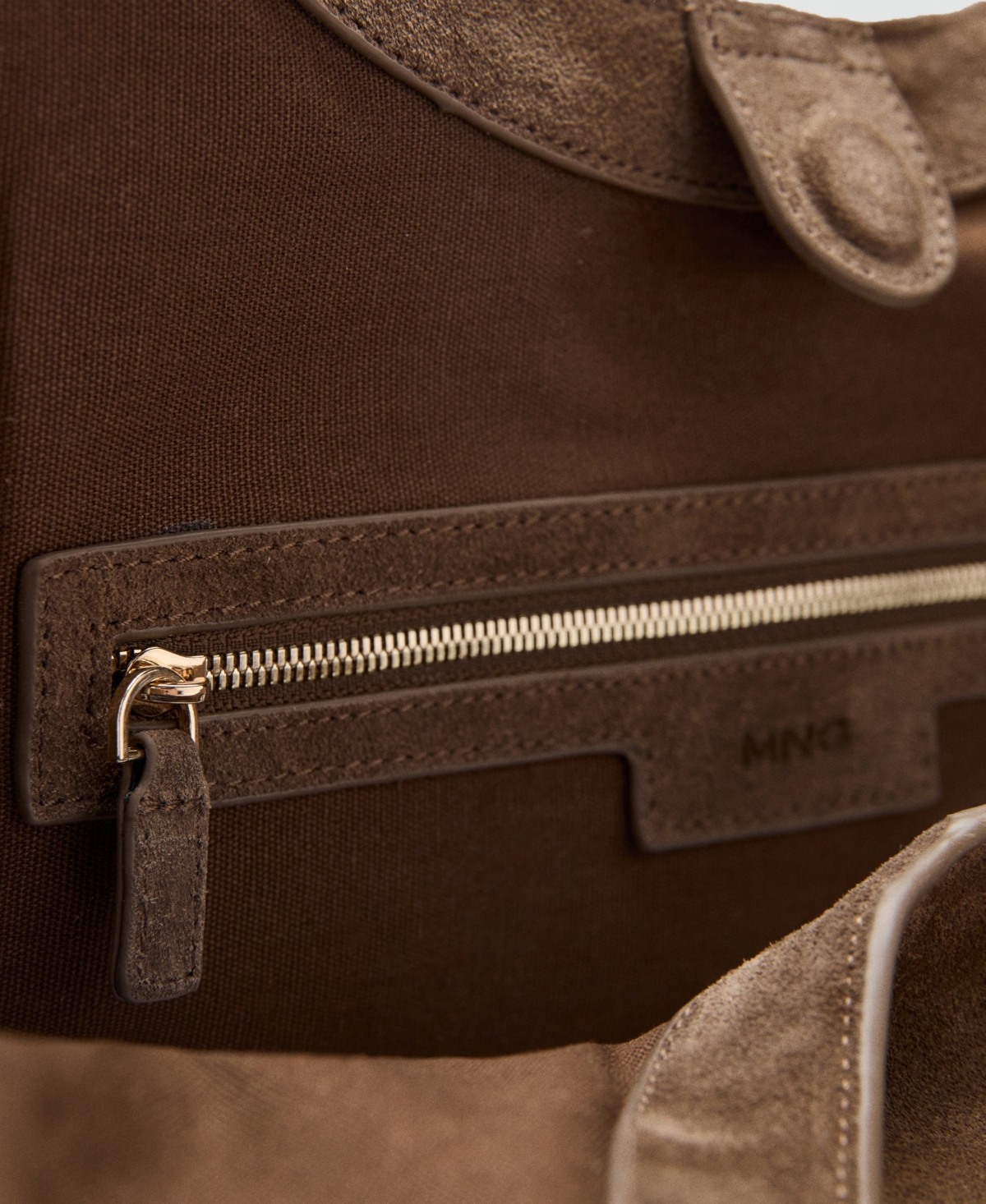 Mango Women's Suede Shoulder Bag