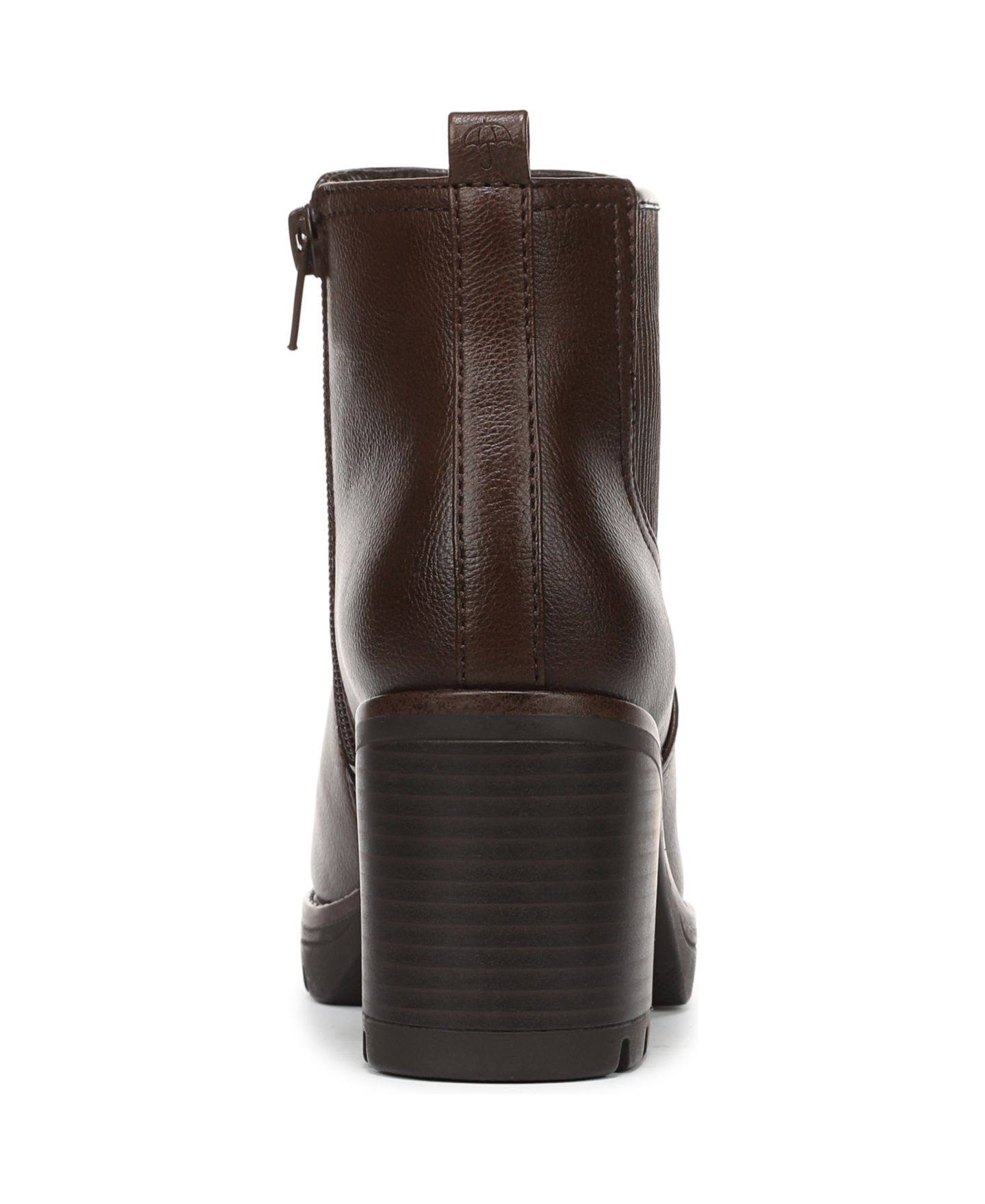 Женские ботинки Naturalizer Madalynn-Gore Water Resistant Lug Sole Chelsea Booties, цвет: Коричневая искусственная кожа — фото 3