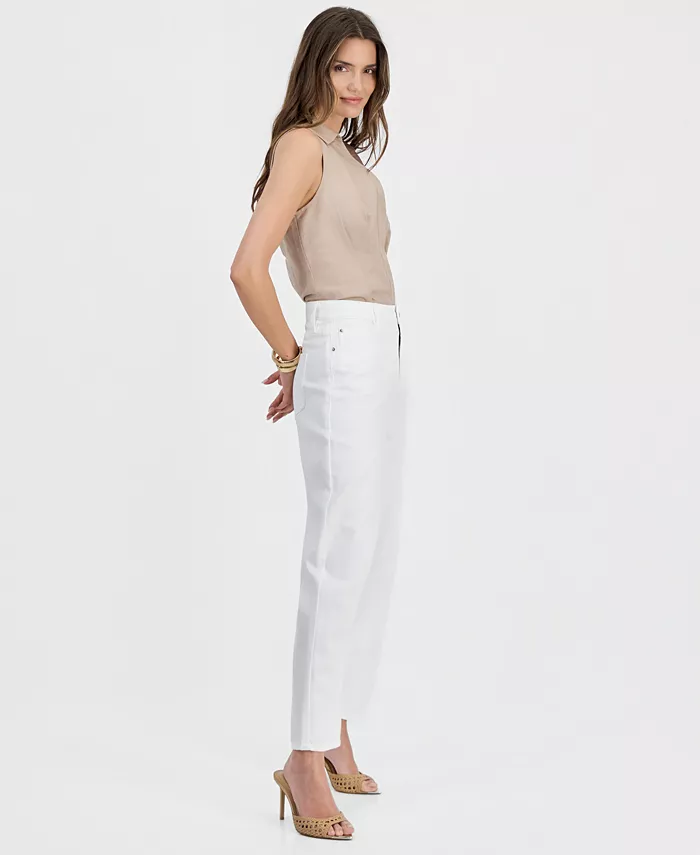 Women's Mid-Rise Barrel-Leg Ankle Jeans - thumbnail 4