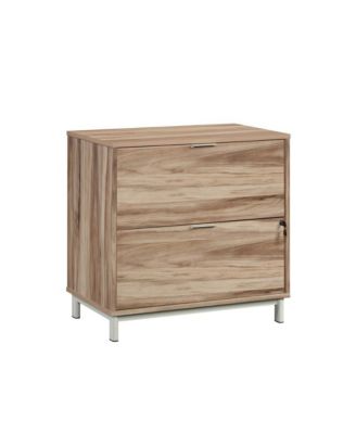 Bergen Circle File Cabinet, Kiln Acacia finish
