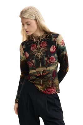 Women's T-shirt with Rose Trim