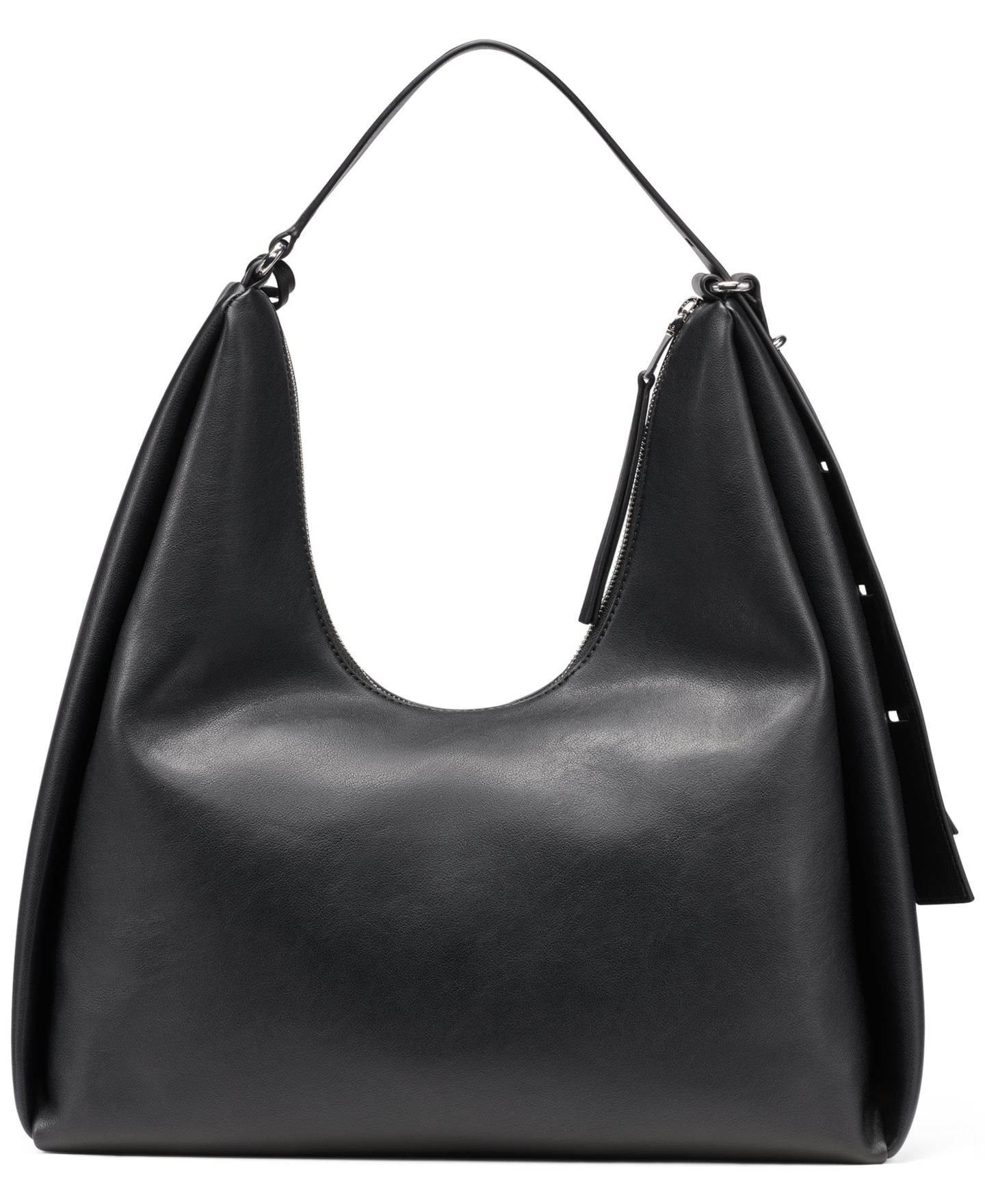 Женская сумка DKNY Elicia Large Hobo Handbag, цвет: Чёрный / Серебряный — фото 2