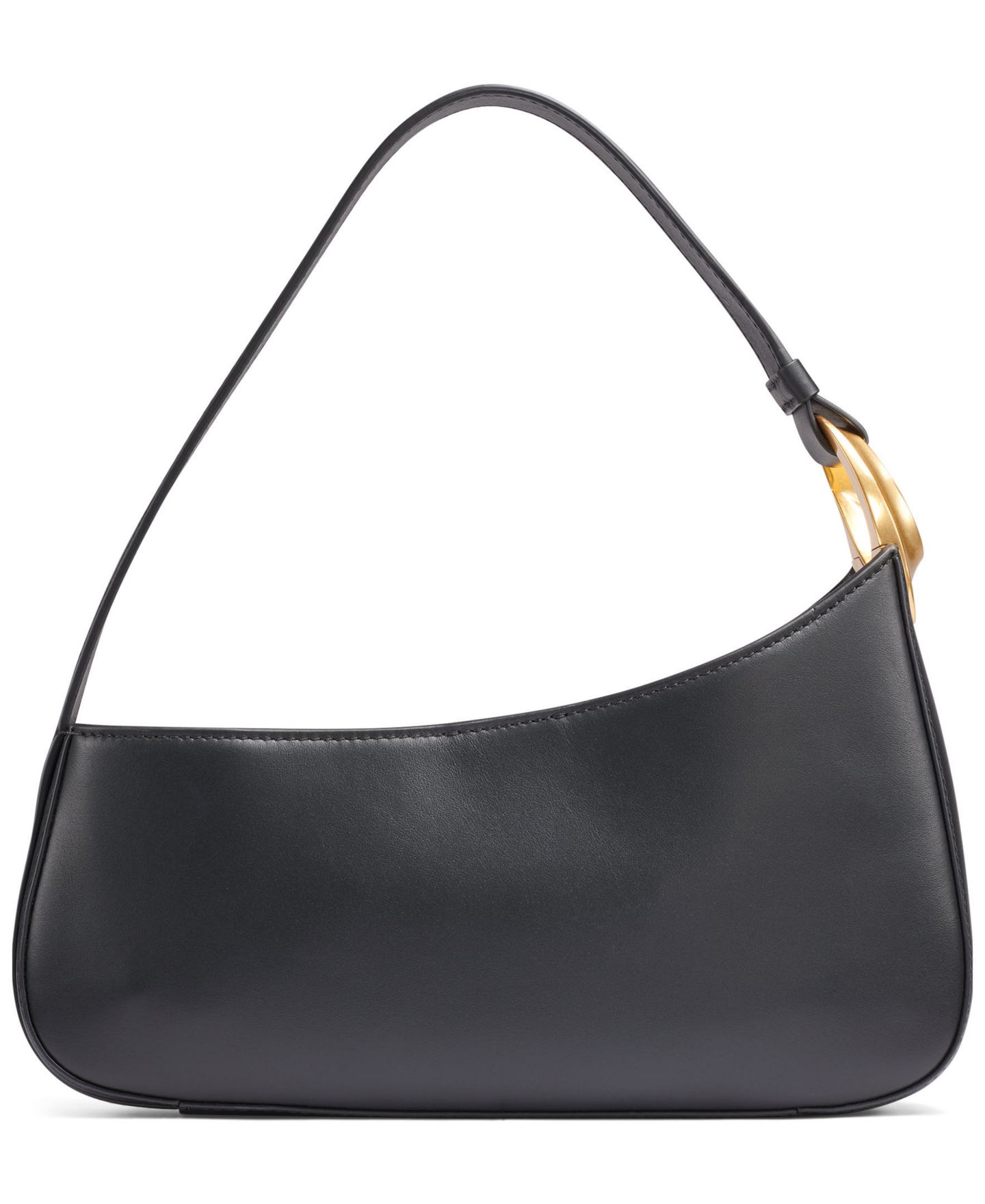 Женская сумка Donna Karan New York Jersey Small Shoulder Handbag, цвет: Чёрный / Золотой — фото 2