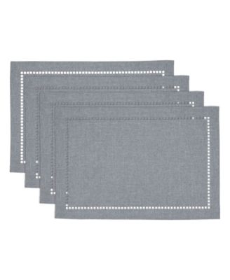 Laser-Cut Hemstitch Placemats, Set of 4
