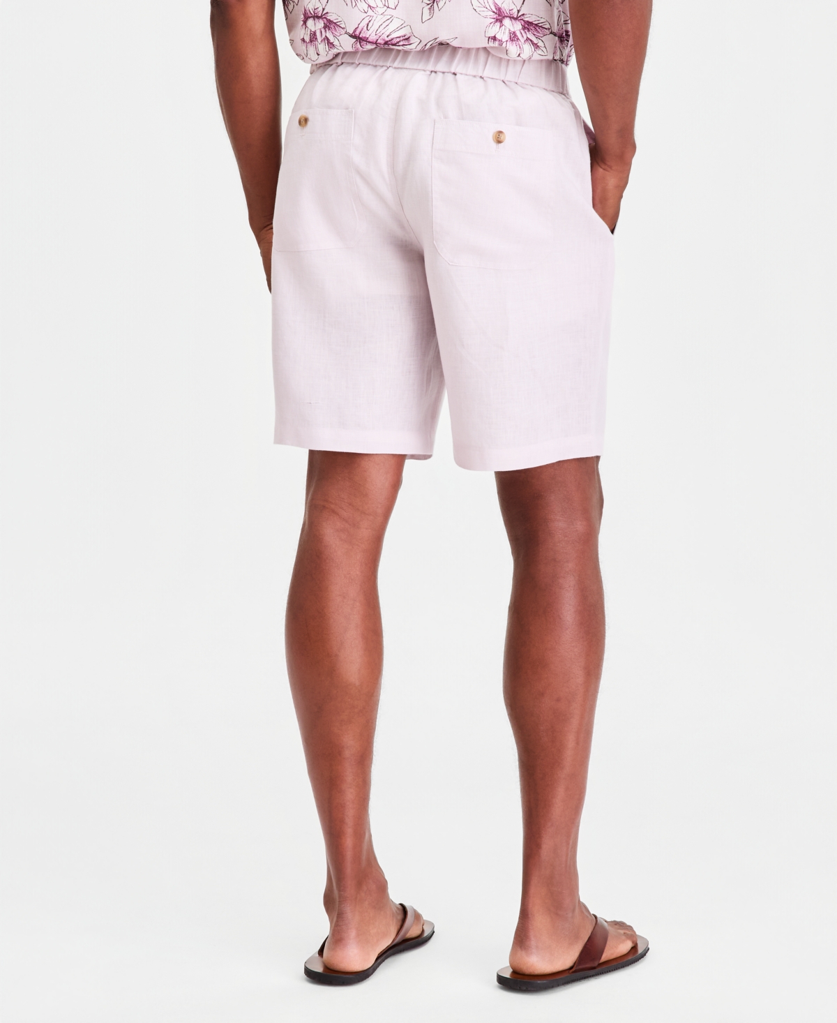 Club Room Men's 100% Linen Drawstring Shorts, Created for Macy's