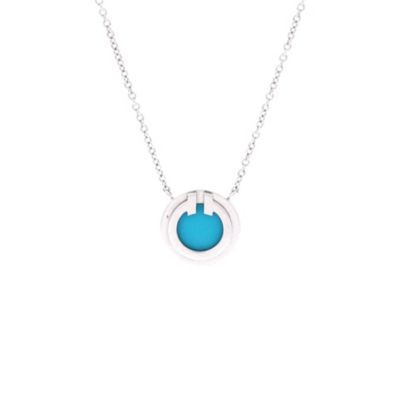 T Circle Pendant Necklace