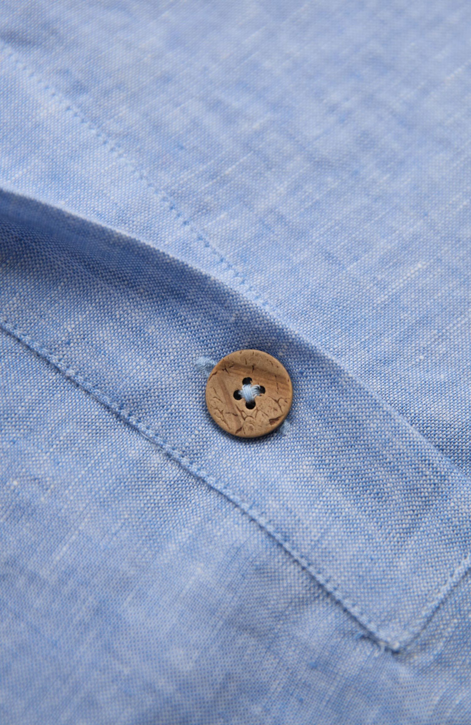 Women's Collared Popover Linen Blouse